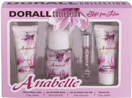 Dorall díszdoboz 4 db-os női Anabelle (100ml edt + 10ml roll on + 50ml tusfürdő + 50ml kéz és testáp