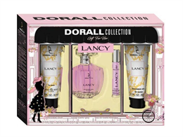 Dorall díszdoboz 4 db-os női Lancy (100ml edp + 10 ml roll on + 50 ml tusfürdő + 50 ml kéz és testáp