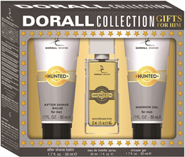 Dorall díszdoboz 3 db-os férfi Hunted (30ml edt + 50ml tusfürdő + 50ml after shave balzsam)