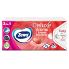 Zewa Deluxe papírzsebkendő 3 rétegű 90 db Creamy Strawberry