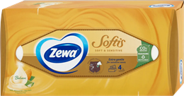 Zewa Softis 4 rétegű dobozos papír zsebkendő Soft&Sensitive 80 db