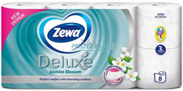 Zewa Deluxe toalettpapír 3 rétegű 8 tekercs Jasmine Blossom