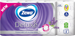 Zewa Deluxe toalettpapír 3 rétegű 8 tekercs Lavender Dreams