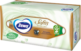 Zewa Natural Soft 4 rétegű dobozos papír zsebkendő 80 db